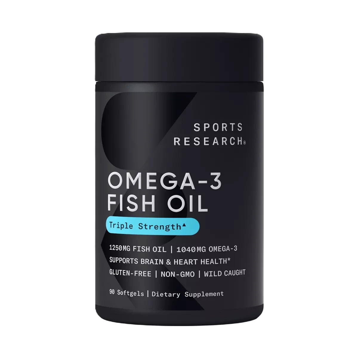 أوميغا 3 زيت السمك قوة ثلاثية 1250 مجم - 90كبسولة هلامية، من سبورت ريسيرش