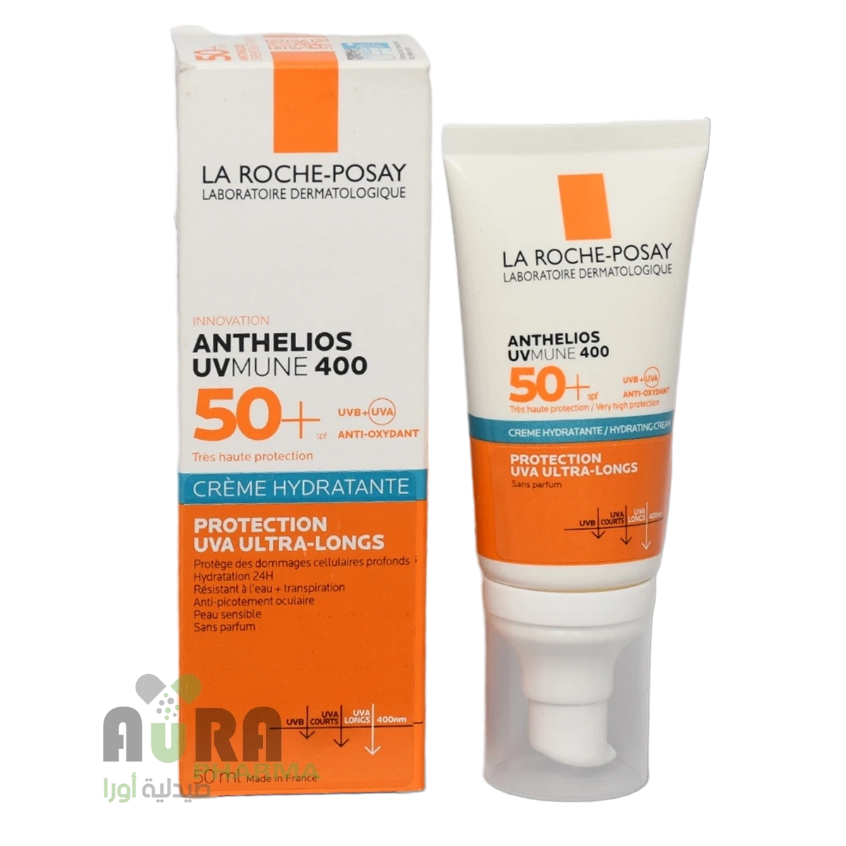 كريم واقي شمس سائل يوفي ميون400 بعامل حماية +50 من لاروش بوزيه - 50مل