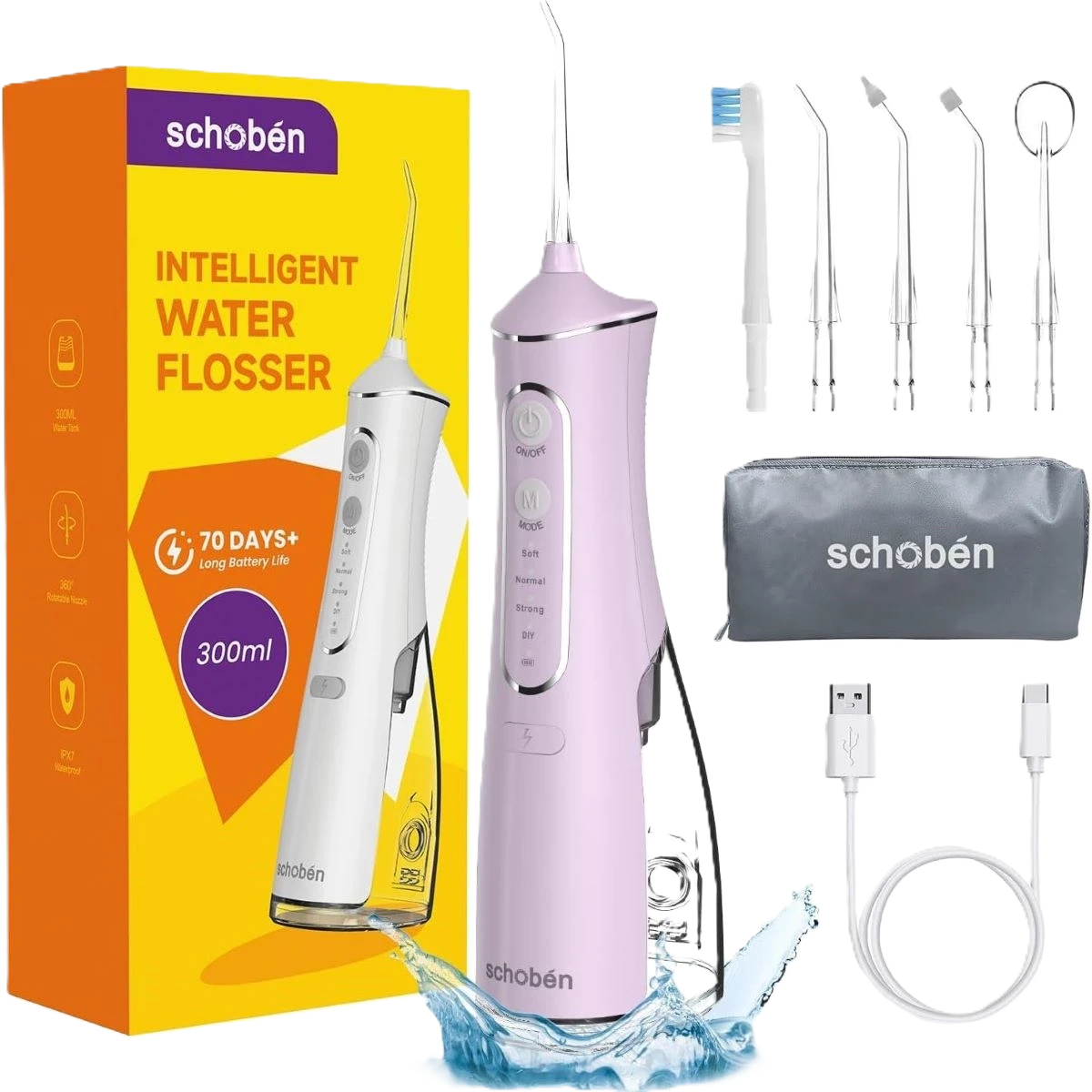 سكوبن خيط مائي  لاسلكي للعنايه بصحة  الفم والاسنان 300مل