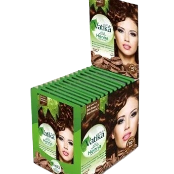 فاتيكا صبغة ملونة للشعر بالحناء واللوز بني طبيعي،200 جرام(20 كيس)