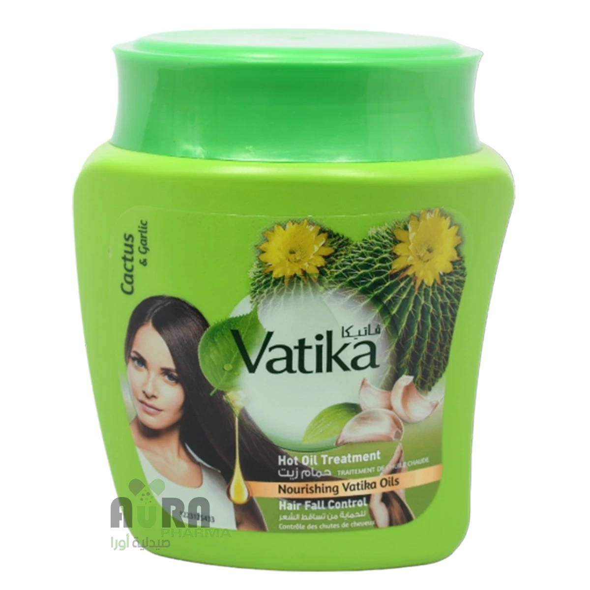 حمام زيت فاتيكا للحماية من تساقط الشعر بالثوم والصبار-500 جرام