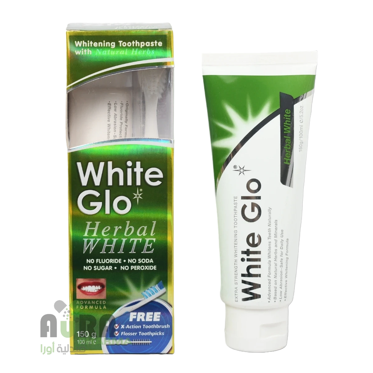 وايت جلو معجون أسنان هيربال وايت معجون تبييض الأسنان، 150 جرام