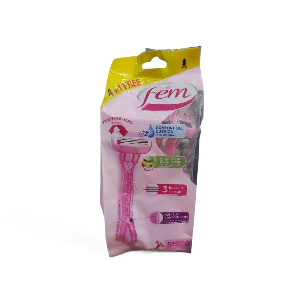 فيم شفرات حلاقة ثلاثية الشفرات5حبات نسائي