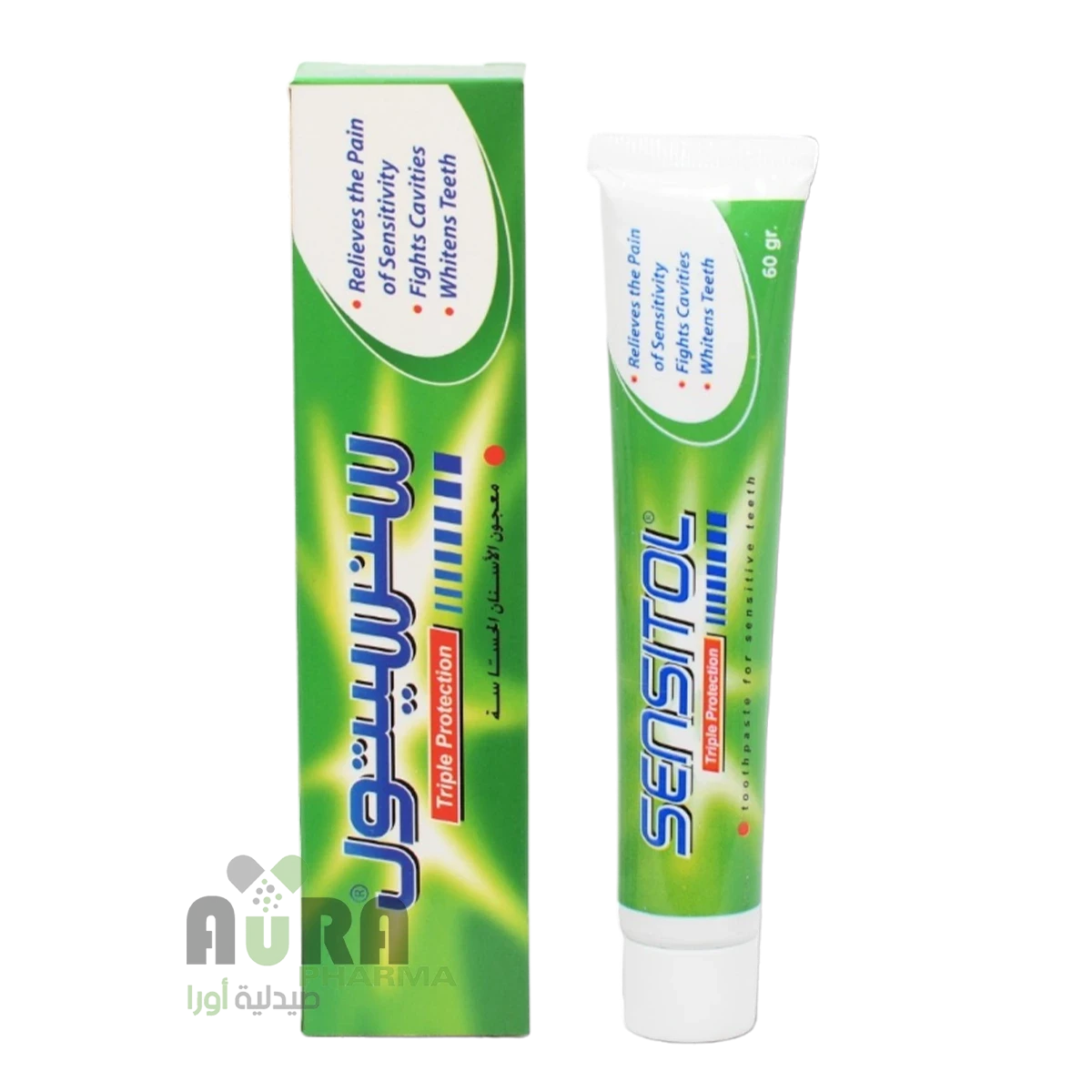 سنسيتول معجون اسنان الحماية الكاملة 60غ اخضر