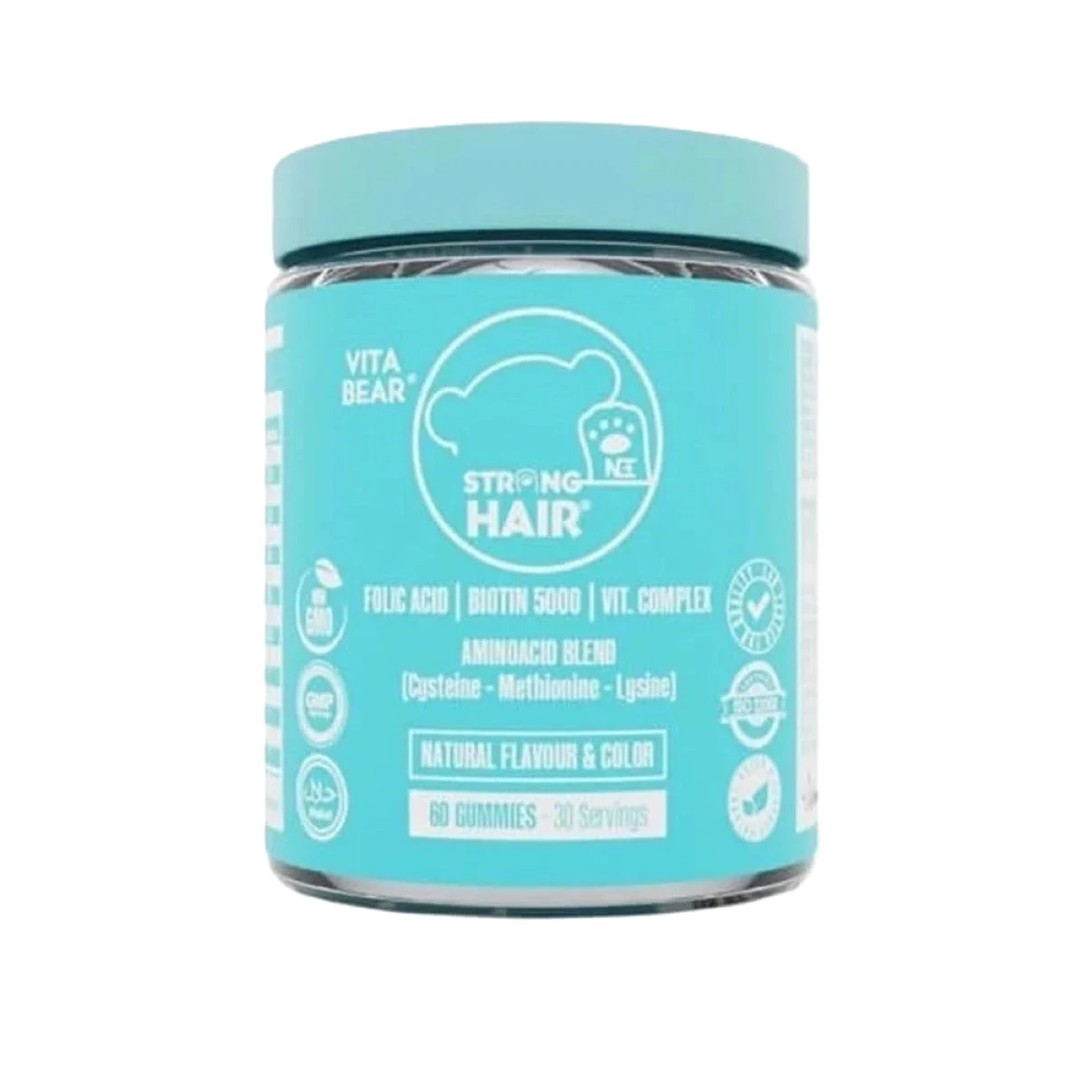 فيتا بير 60 علكة، فيتامينات متعددة للشعر والبشرة والأظافر