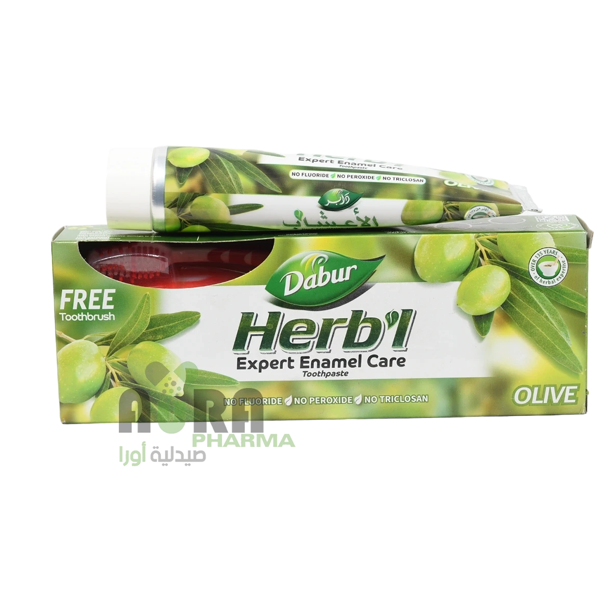 معجون أسنان دابر هيربال للعناية بمينا الأسنان بخلاصة الزيتون-150 مل