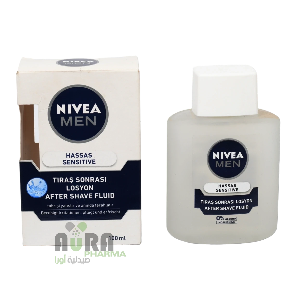 نيفيا سائل عطر حلاقة ابيض رجالي- 100مل حساس