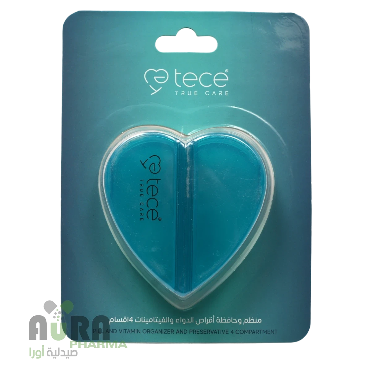 حافظة اقراص الدواء4خانات شكل قلب