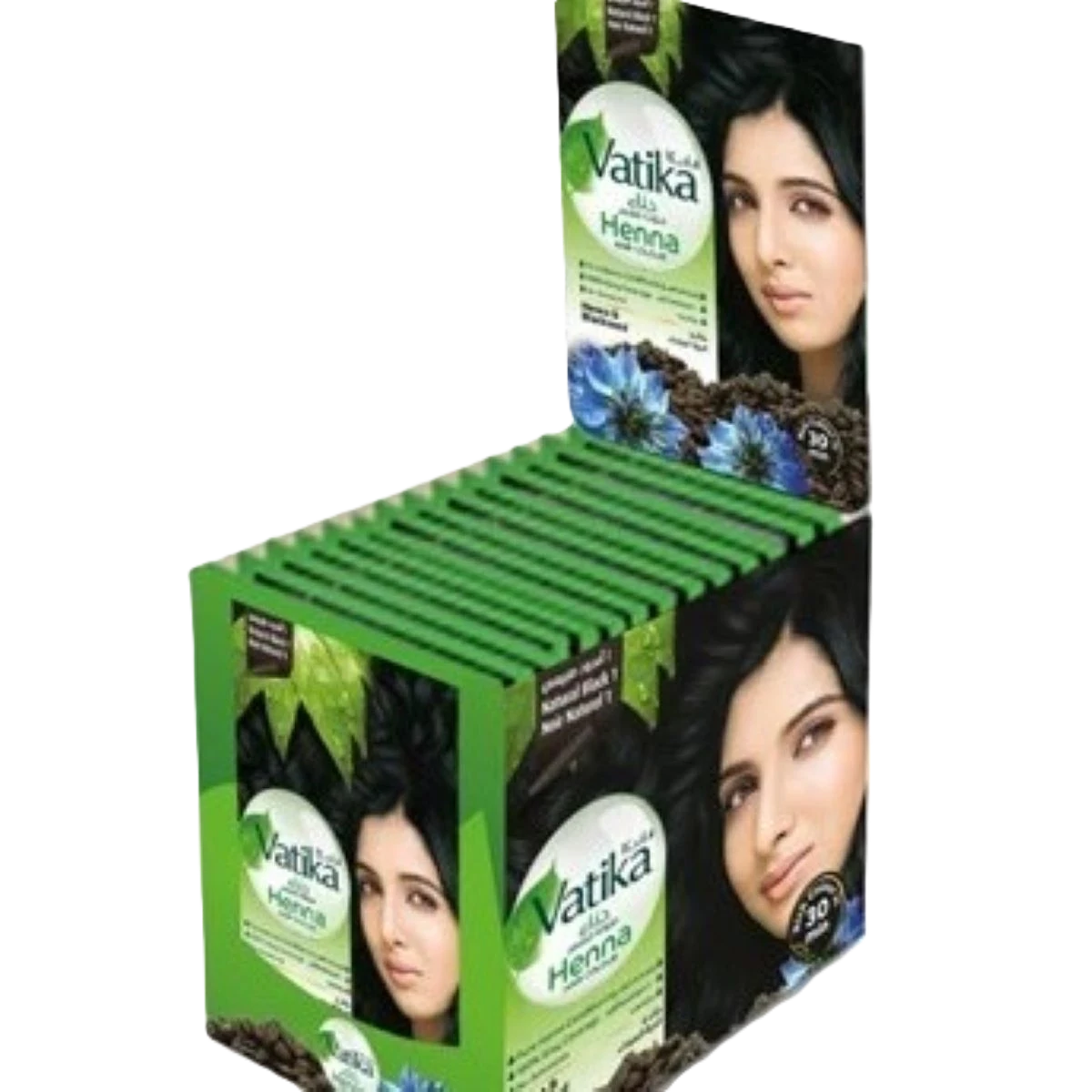 فاتيكا صبغه ملونة  بالحناء والحبة السوداء للشعر اسود طبيعي،200 جرام(20 كيس)