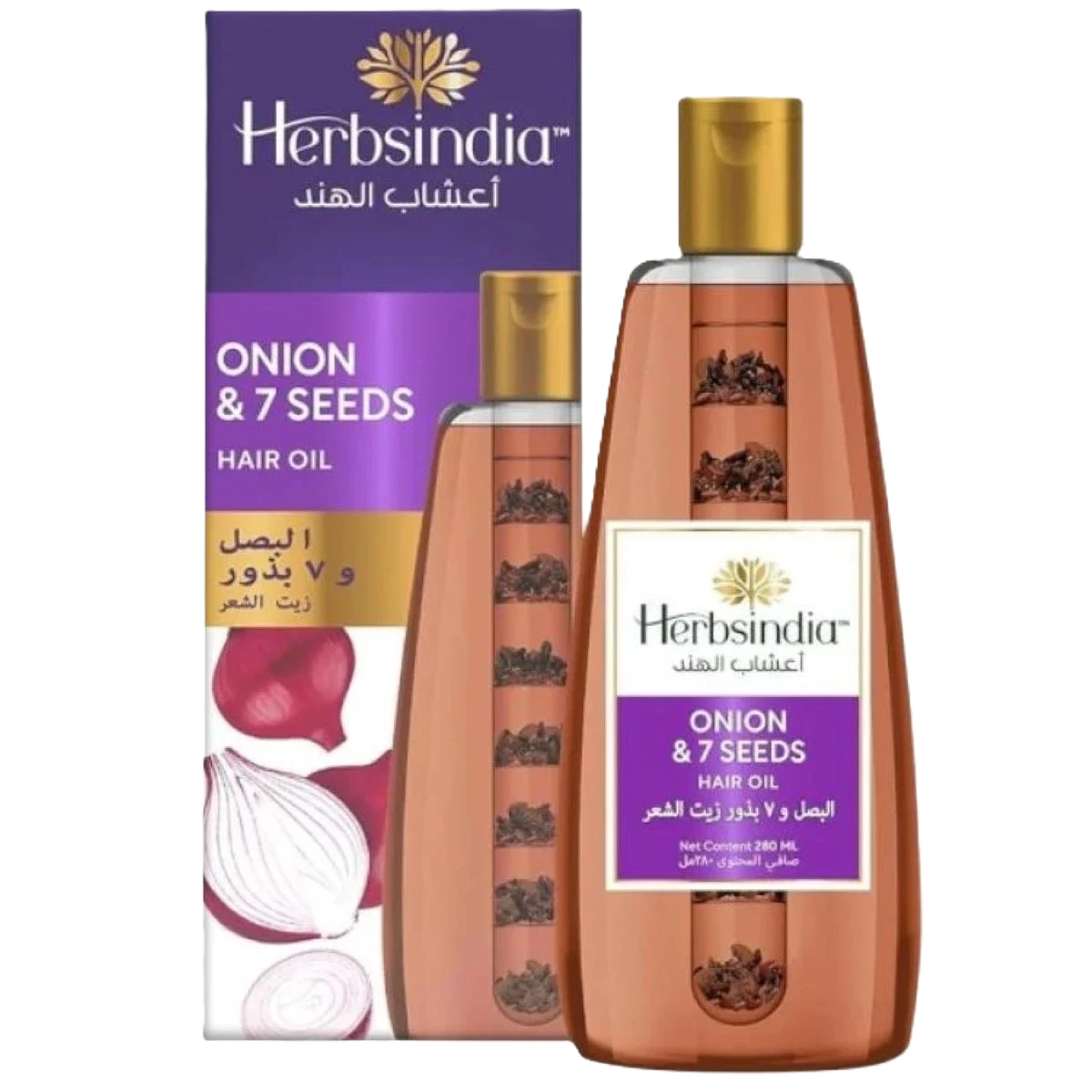 اعشاب الهند زيت الشعر بالبصل و 7 بذورعشبية - 280 مل