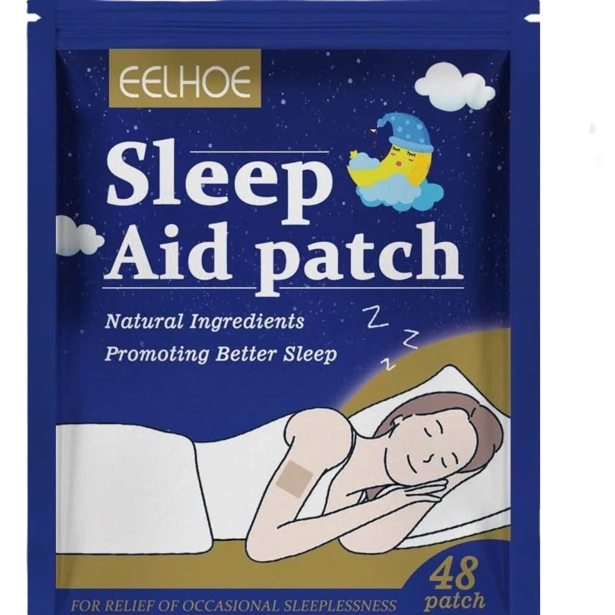 48 قطعة من لاصقات مساعدة على النوم للرجال والنساء، لاصقات نوم عميقة طبيعية بالكامل