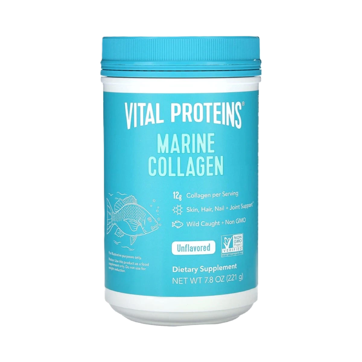 كولاجين بحري بدون نكهات فيتال بروتينز‏ مكمل غذائي 221 جم