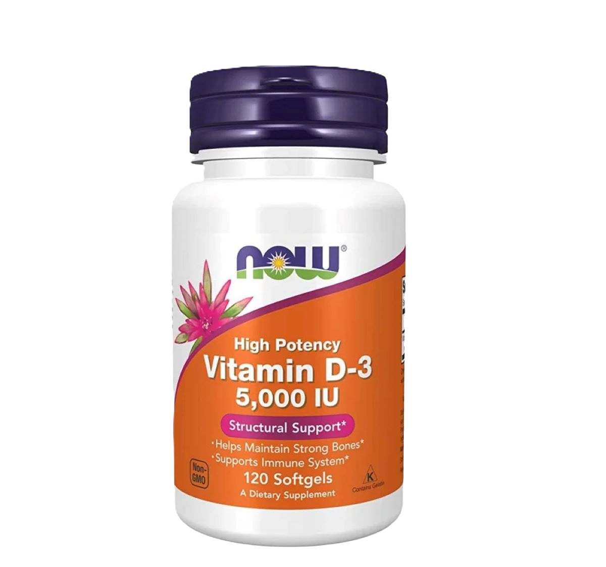 فيتامين دي3 5000وحدة 120 كبسولة هلامية ناو