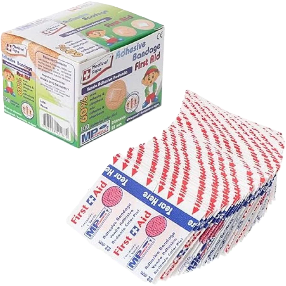 لصقات دائرية مرنة قابلة للتنفس 100حبة