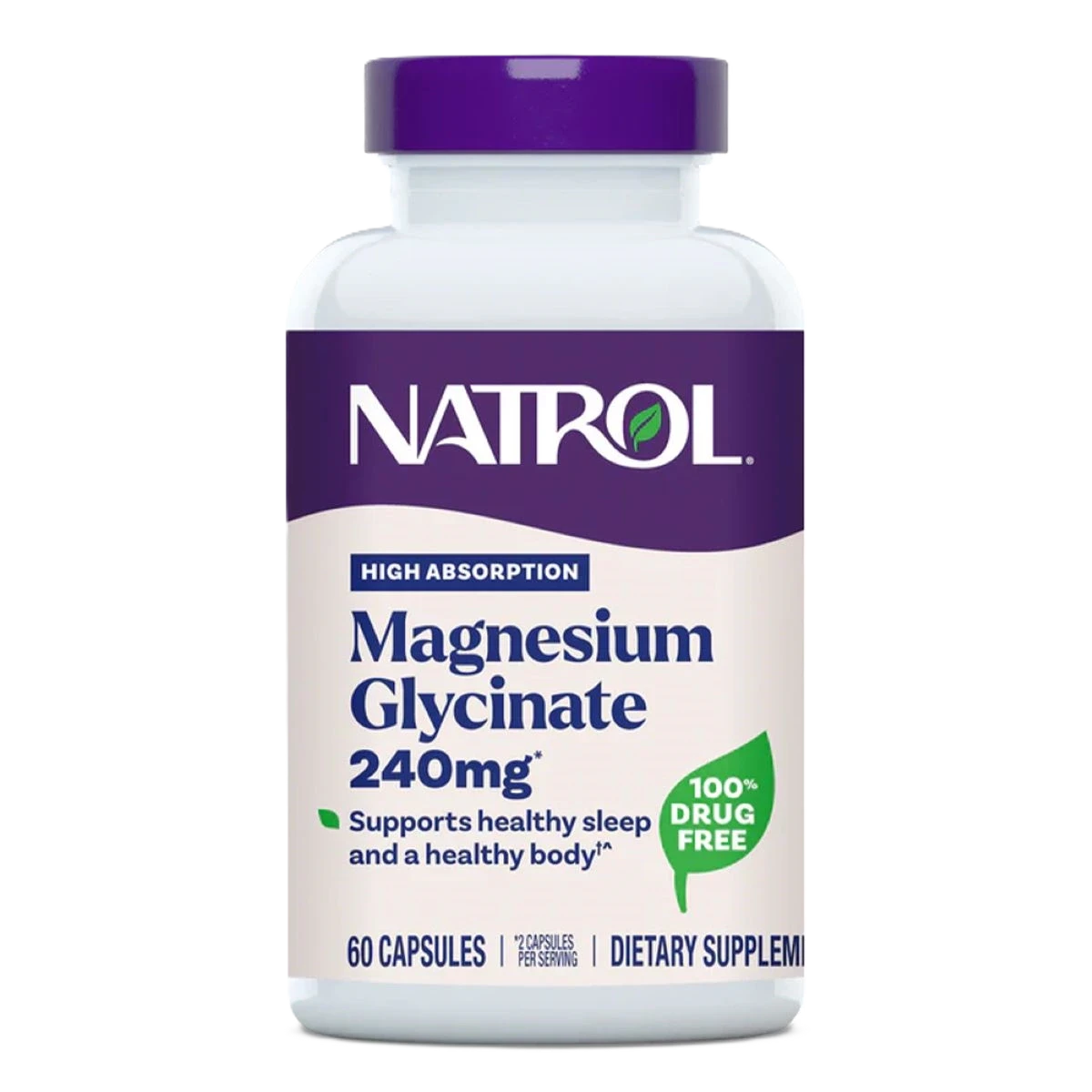 ناتورال مغنيسيوم جليسينات 240ملجم 60كبسوله