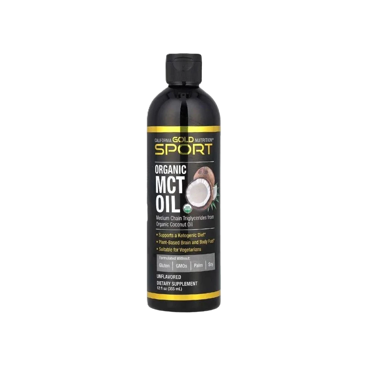 زيت ام سي تي MCT OIL  العضوي بدون نكهات  سائل (355مل)