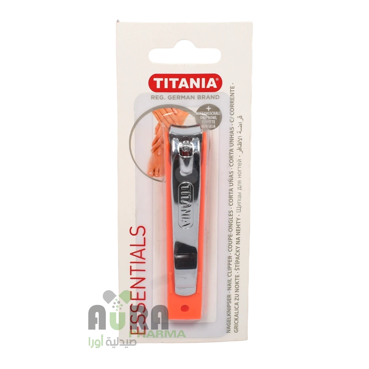 تيتانيا قصاصة اظافر فضية بحاوية كبير الماني 1052/6