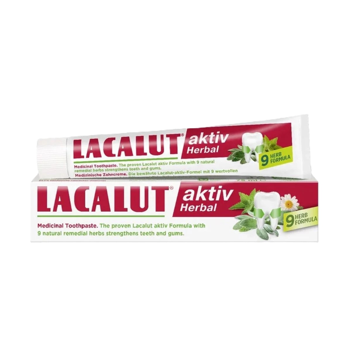 لكالوت معجون اسنان اكتيف للعناية باللثه والأسنان عشبي - 75 مل