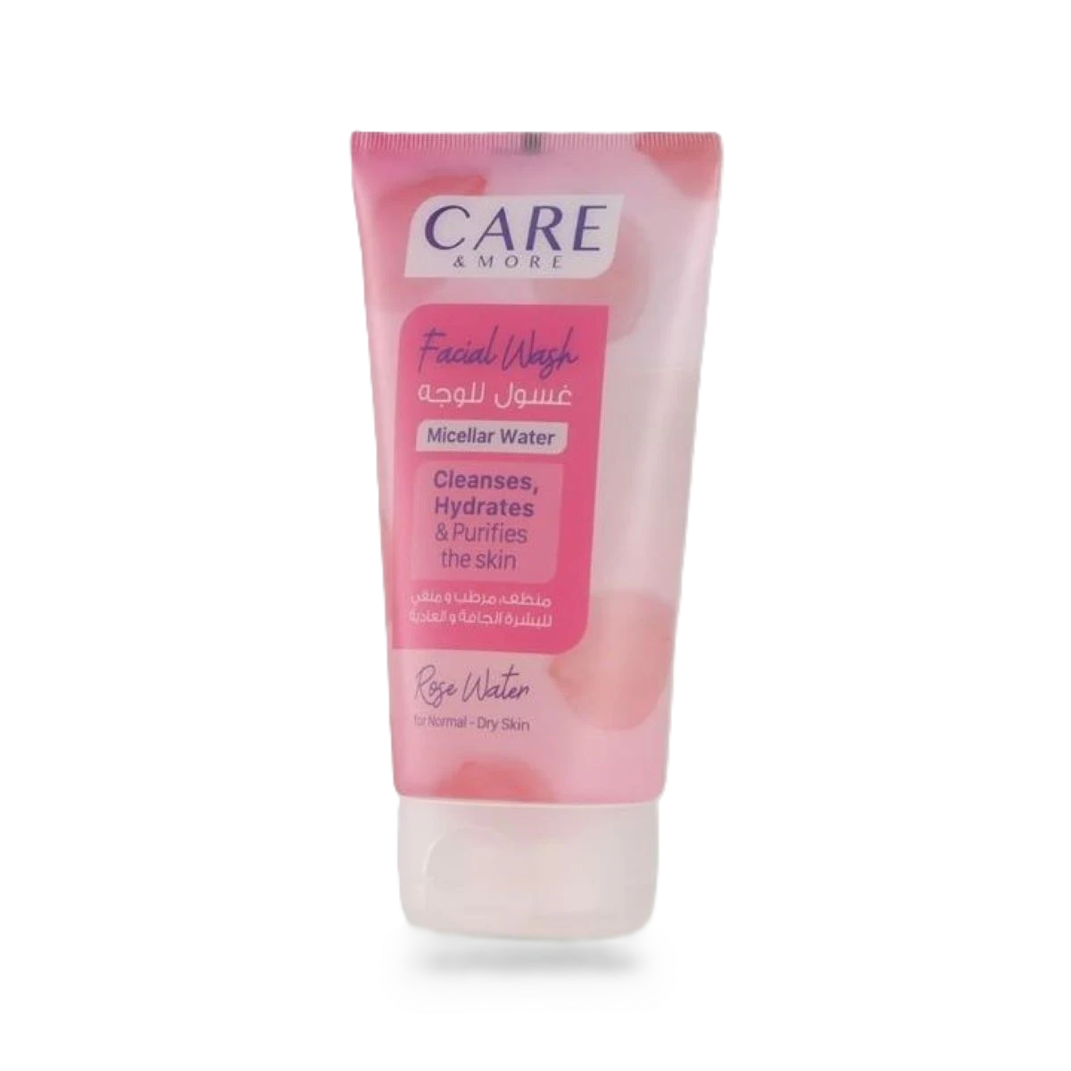كير اند مور غسول للوجه  للبشرة العاديه والجافه بماء الورد 150مل