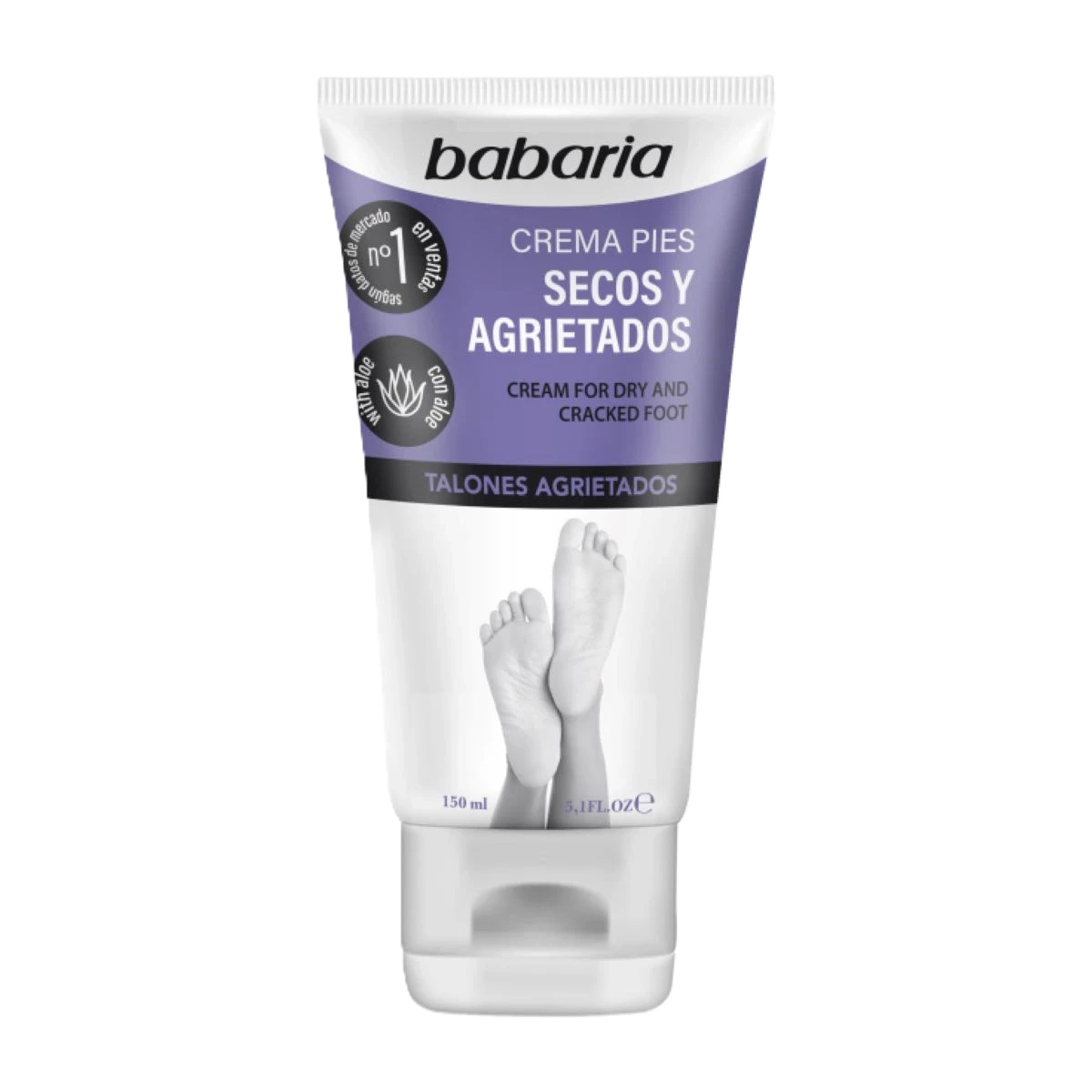 كريم باباريا للأقدام الجافة والمشققة بالصبار ،150مل