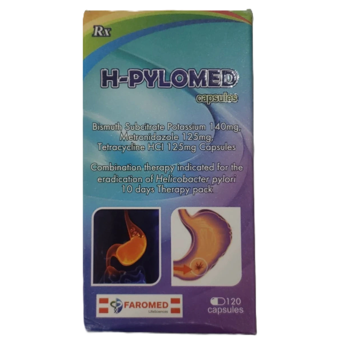 اتش بيلوميد كبسولات 120 كبسولة علاج جرثومة المعدة