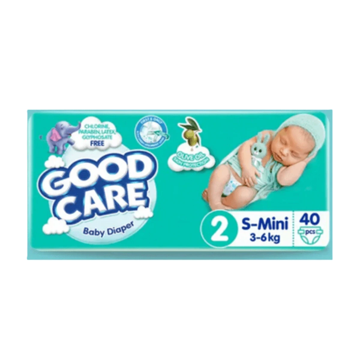 حفاضات جود كير رقم 2 صغير، عدد 40 حبة