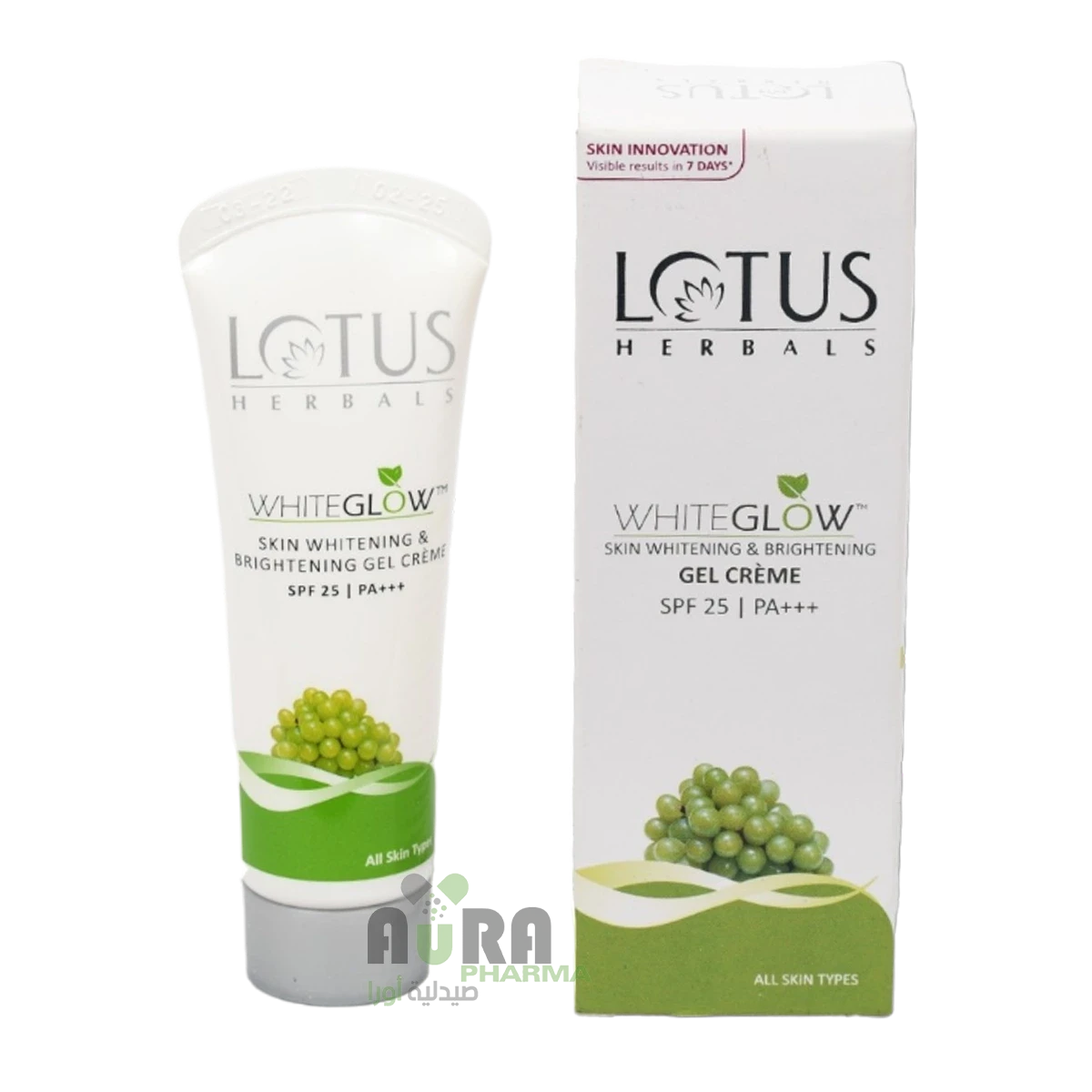 كريم جل تبييض وتفتيح البشرة وايت جلو من لوتس هيربالز-20 جرام