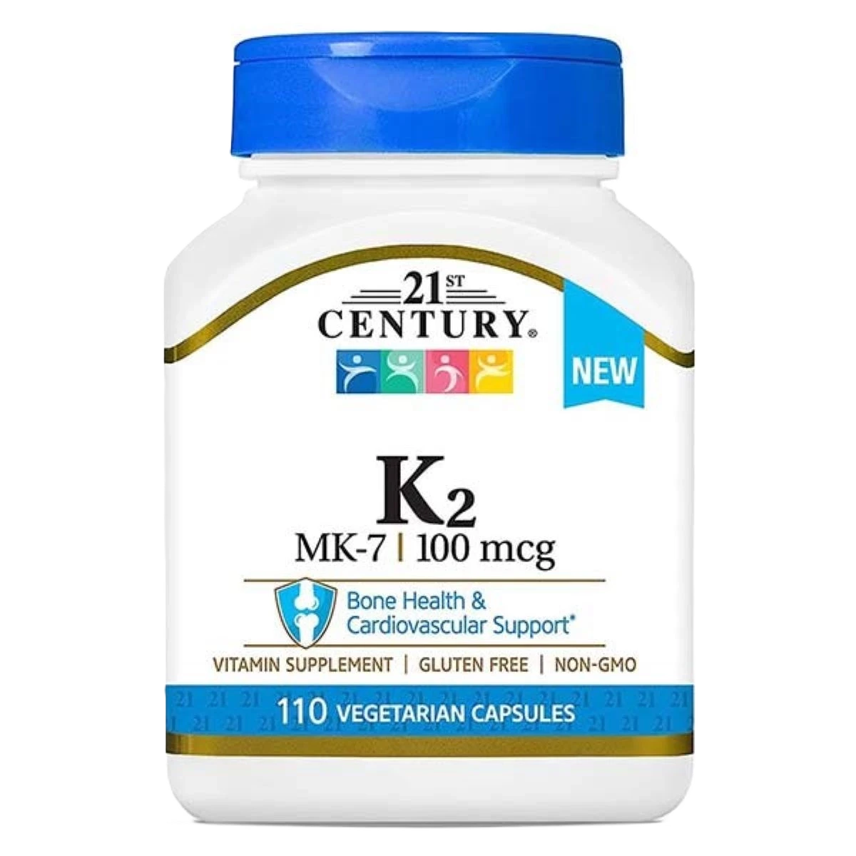 فيتامين كي 2 ام كي 7 100ميكروجرام 110كبسوله هلاميه 21سنشري