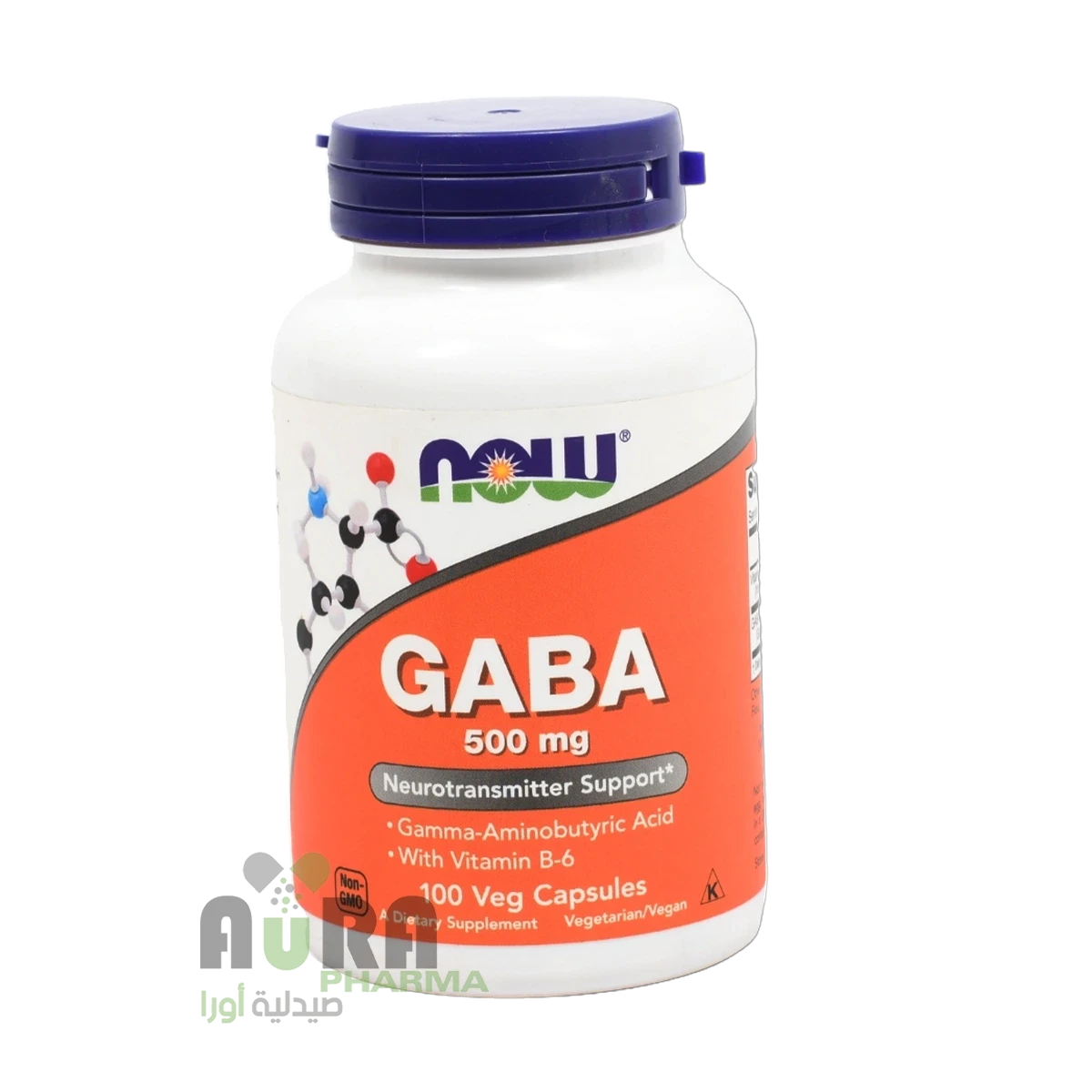 حمض جابا امينوبيوتيريك مع فيتامين ب6 ناو 100 كبسول