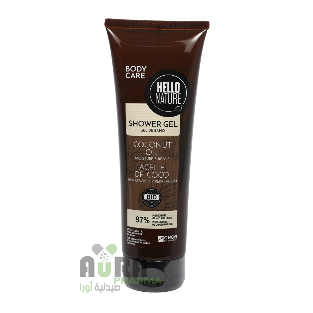 سائل استحمام هيلو نيتشر 250 مل بزيت جوز الهند